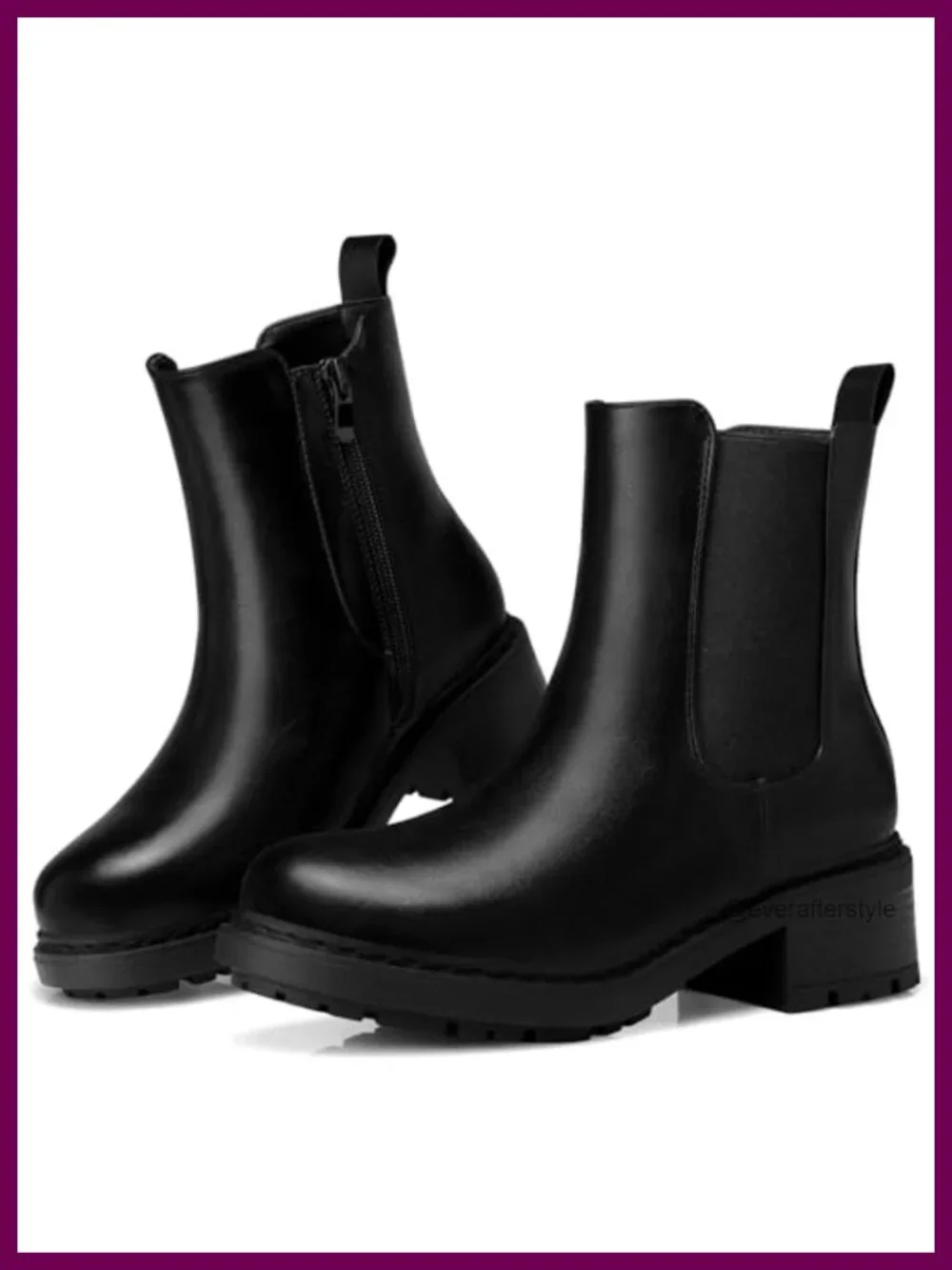 Women's Chelsea Boots Ankle: Slip on Chunky Heel Platform Booties